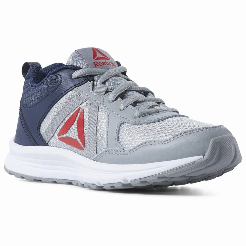 Reebok Almotio 4.0 Bežecké Tenisky Chlapcenske - Siva/Námornícka Modrá/Červené/Biele JK6131RS